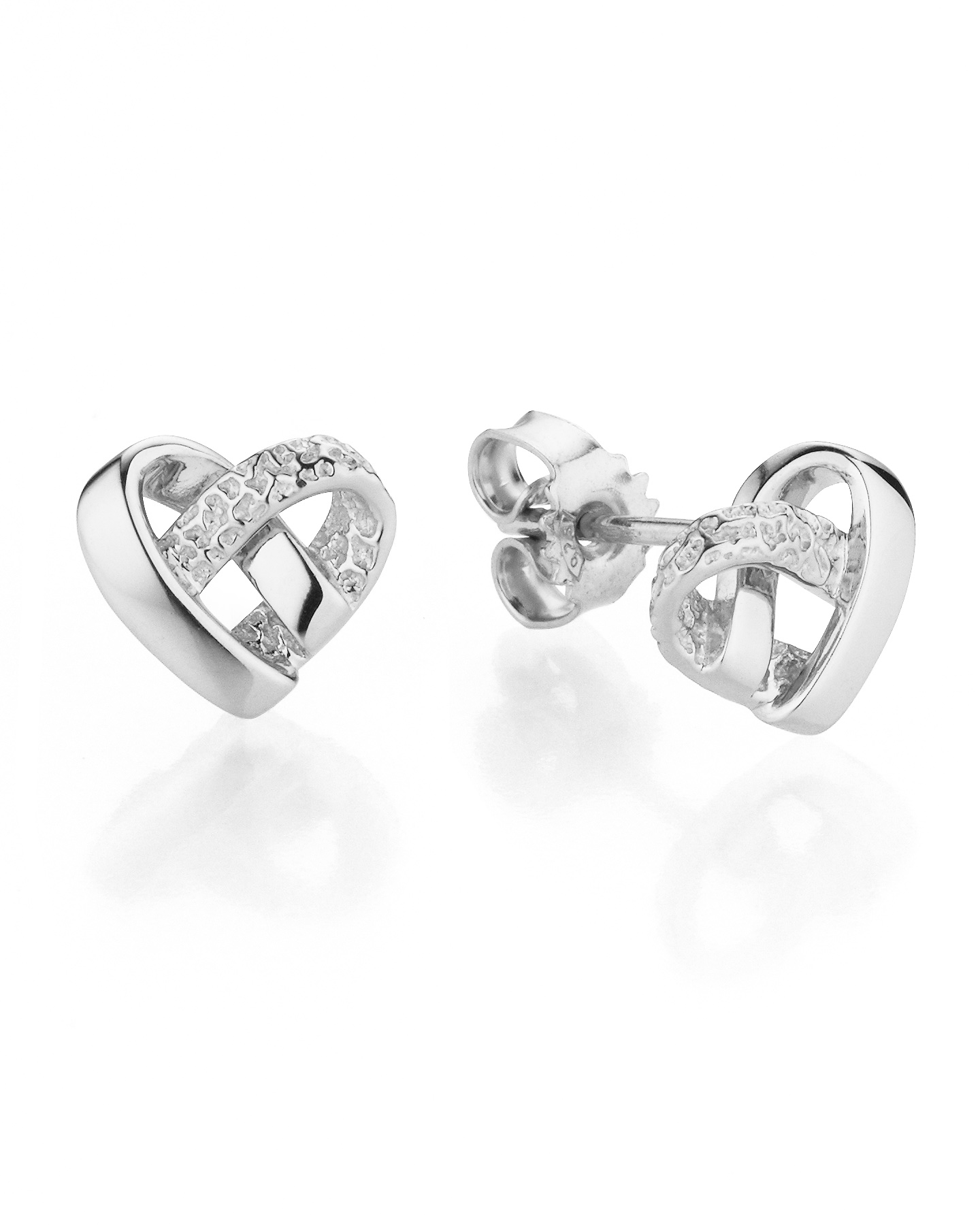 Braided Heart Stud Maisie